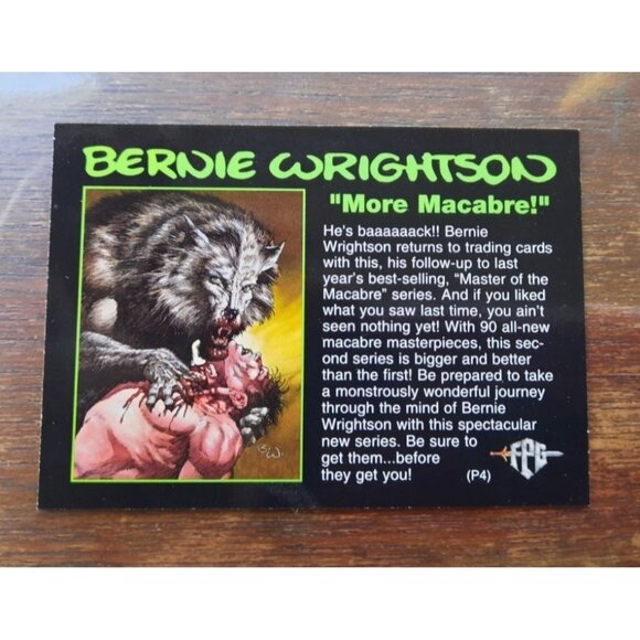 Vintage Fantasy Art Trading Card More Macabre Bernie Wrightson - Picture 2 of 2